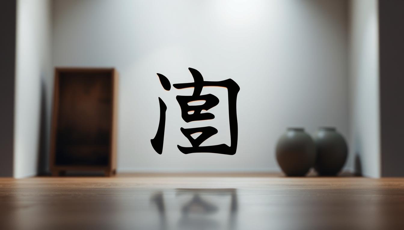 A beautifully crafted Chinese character "程" illuminated against a soft, muted background. The character is rendered in a clean, elegant calligraphic style, with delicate strokes that flow effortlessly. The foreground is well-lit, casting subtle shadows that add depth and dimension to the character. The middle ground features a simple, minimalist setting, perhaps a plain wooden table or a neutral-toned wall, allowing the focal point to shine. The background is hazy and blurred, creating a sense of tranquility and focus. The overall mood is one of thoughtfulness, simplicity, and the appreciation of traditional East Asian aesthetics.