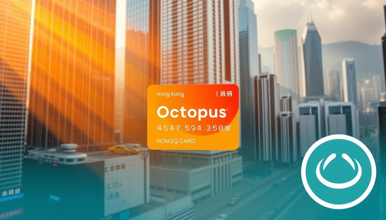 A bustling scene of Hong Kong's iconic Octopus card, the ubiquitous contactless payment system used for public transportation and beyond. Set against the backdrop of the city's towering skyscrapers, the Octopus card is prominently displayed, its sleek and compact design effortlessly conveying the convenience and efficiency of Hong Kong's renowned transit network. Rays of warm, golden light filtered through the urban landscape, creating a sense of vibrancy and modernity. The image captures the seamless integration of technology and daily life in this dynamic, fast-paced metropolis, perfectly encapsulating the theme of effortless transportation and cost-saving for the Hong Kong traveler.