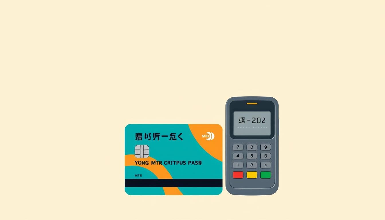 A sleek and minimalist illustration depicting the 'Octopus card', Hong Kong's ubiquitous electronic payment system, seamlessly integrated with the MTR (Mass Transit Railway) one-day pass and a credit card terminal. The scene is set against a soft, neutral-toned background, highlighting the simplicity and convenience of this comprehensive transportation solution. The Octopus card is prominently featured, its iconic design and tap-to-pay functionality immediately recognizable. The MTR one-day pass is depicted in the foreground, its bold colors and clean lines conveying the efficiency of Hong Kong's public transit network. The credit card terminal, positioned alongside the other elements, symbolizes the flexibility and accessibility of this multimodal transportation system. The overall composition strikes a balance between the practical and the visually appealing, reflecting the practical yet user-friendly nature of this urban mobility solution.