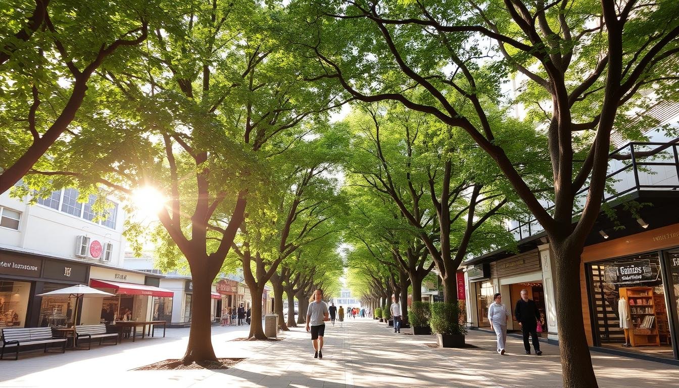 A tranquil, tree-lined promenade in the heart of Taipei's Ximending district, the "New Saha Grove" beckons with its charming blend of boutiques, cafes, and leisurely ambiance. Sunlight filters softly through the verdant canopy, casting a warm glow on the pedestrian-friendly walkway. Carefully curated shops showcase the latest in fashion, design, and artisanal goods, while the aroma of freshly brewed coffee wafts from cozy hideaways. Strolling along this picturesque urban oasis, one can truly savor the essence of Taipei's trendy yet relaxed Jinan neighborhood.