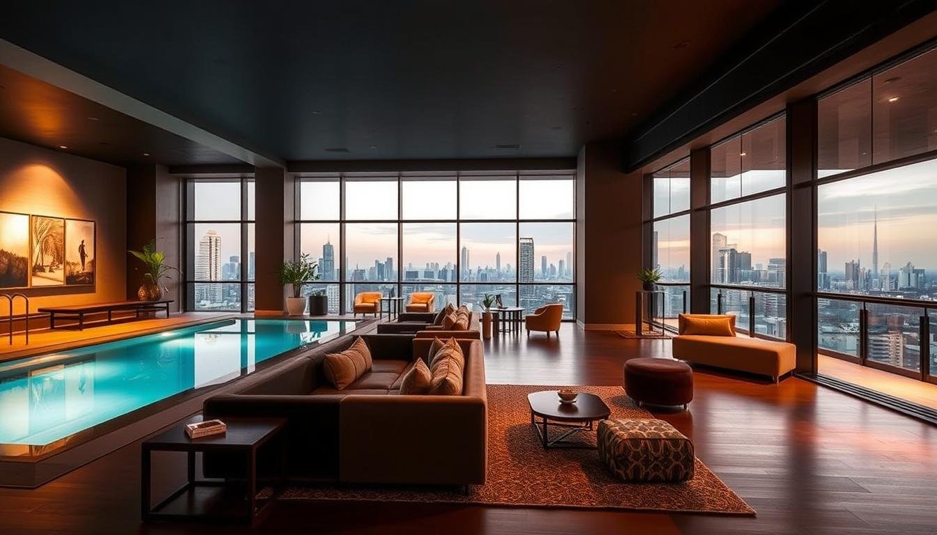 A boutique hotel nestled in the heart of Bangkok's vibrant Asok, Nana, and Thong Lo neighborhoods. Sleek, modern architecture blends seamlessly with the bustling cityscape. Warm lighting casts a cozy glow, inviting guests into a stylish lobby adorned with local artwork. Plush, minimalist furnishings create a serene atmosphere, while floor-to-ceiling windows offer panoramic views of the Bangkok skyline. The hotel's rooftop pool and lounge provide a tranquil oasis amidst the urban landscape, perfect for unwinding after a day of exploring the city's dynamic shopping and dining scenes. This hidden gem offers an elevated, design-centric accommodation experience that captures the essence of contemporary Thai hospitality. A boutique hotel nestled in the heart of Bangkok's vibrant Asok, Nana, and Thong Lo neighborhoods. Sleek, modern architecture blends seamlessly with the bustling cityscape. Warm lighting casts a cozy glow, inviting guests into a stylish lobby adorned with local artwork. Plush, minimalist furnishings create a serene atmosphere, while floor-to-ceiling windows offer panoramic views of the Bangkok skyline. The hotel's rooftop pool and lounge provide a tranquil oasis amidst the urban landscape, perfect for unwinding after a day of exploring the city's dynamic shopping and dining scenes. This hidden gem offers an elevated, design-centric accommodation experience that captures the essence of contemporary Thai hospitality.