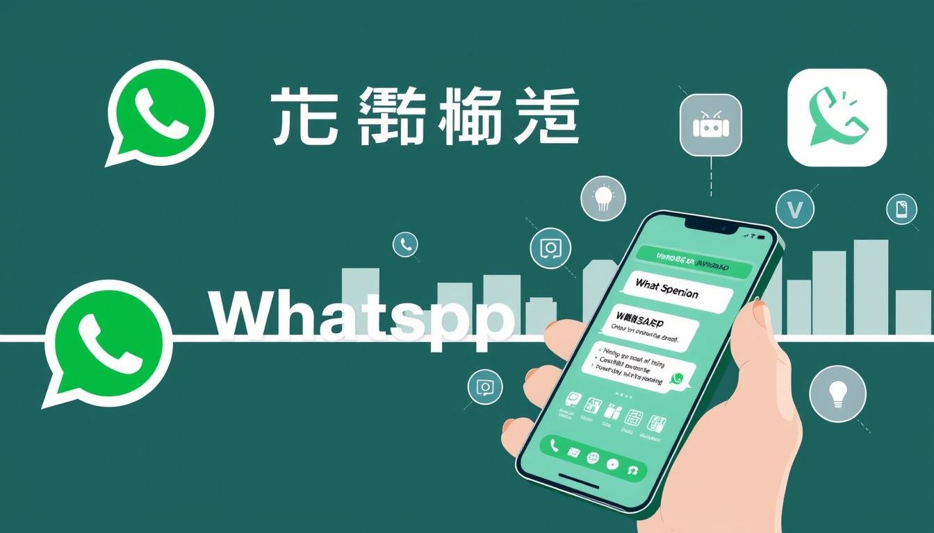 A dynamic and modern illustration of "WhatsApp聯絡" for a Hong Kong aviation company's service guide. Set in a sleek, minimalist style, the image features a prominent WhatsApp logo and interface elements in shades of green, gray, and white. The foreground showcases a user's hand holding a mobile device with the WhatsApp chat screen visible. The middle ground depicts various communication icons and UI elements, while the background maintains a clean, uncluttered design to allow the focal points to stand out. Soft, directional lighting creates depth and highlights the tactile nature of the mobile interface. An overall sense of efficiency, accessibility, and Hong Kong's cosmopolitan aesthetic pervades the scene. A dynamic and modern illustration of "WhatsApp聯絡" for a Hong Kong aviation company's service guide. Set in a sleek, minimalist style, the image features a prominent WhatsApp logo and interface elements in shades of green, gray, and white. The foreground showcases a user's hand holding a mobile device with the WhatsApp chat screen visible. The middle ground depicts various communication icons and UI elements, while the background maintains a clean, uncluttered design to allow the focal points to stand out. Soft, directional lighting creates depth and highlights the tactile nature of the mobile interface. An overall sense of efficiency, accessibility, and Hong Kong's cosmopolitan aesthetic pervades the scene.