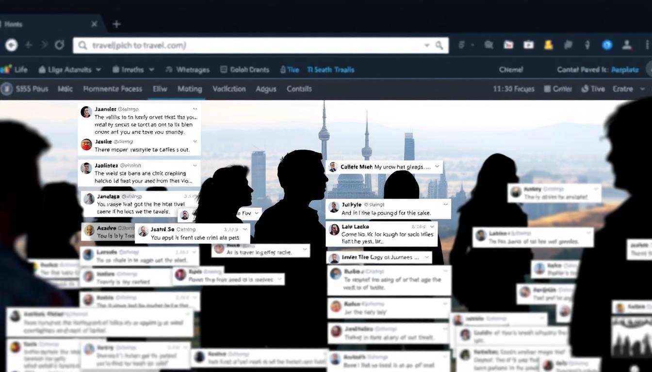 A bustling internet forum, with users animatedly discussing their travel experiences and destinations they've grown tired of. In the foreground, a collage of comments and reactions, conveying a sense of passionate discourse. The middle ground features silhouettes of various landmarks and landmarks, hinting at the diverse destinations being debated. The background is a soft, blurred landscape, evoking a sense of wanderlust and the search for new, untrodden paths. The overall mood is one of collective introspection, as the community grapples with the evolving preferences and trends in the world of travel. A bustling internet forum, with users animatedly discussing their travel experiences and destinations they've grown tired of. In the foreground, a collage of comments and reactions, conveying a sense of passionate discourse. The middle ground features silhouettes of various landmarks and landmarks, hinting at the diverse destinations being debated. The background is a soft, blurred landscape, evoking a sense of wanderlust and the search for new, untrodden paths. The overall mood is one of collective introspection, as the community grapples with the evolving preferences and trends in the world of travel.