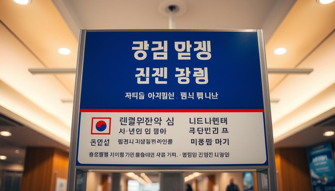 A detailed wide-angle shot of a Korean customs and immigration sign, featuring a clean, formal design with clear icons and minimal text in both Korean and English. The sign is backlit, creating a warm, inviting atmosphere. The background is blurred, allowing the sign to be the central focus. The overall composition conveys a sense of professionalism and efficiency, setting the tone for travelers entering Korea and providing the necessary information about prohibited items and customs requirements. A detailed wide-angle shot of a Korean customs and immigration sign, featuring a clean, formal design with clear icons and minimal text in both Korean and English. The sign is backlit, creating a warm, inviting atmosphere. The background is blurred, allowing the sign to be the central focus. The overall composition conveys a sense of professionalism and efficiency, setting the tone for travelers entering Korea and providing the necessary information about prohibited items and customs requirements.