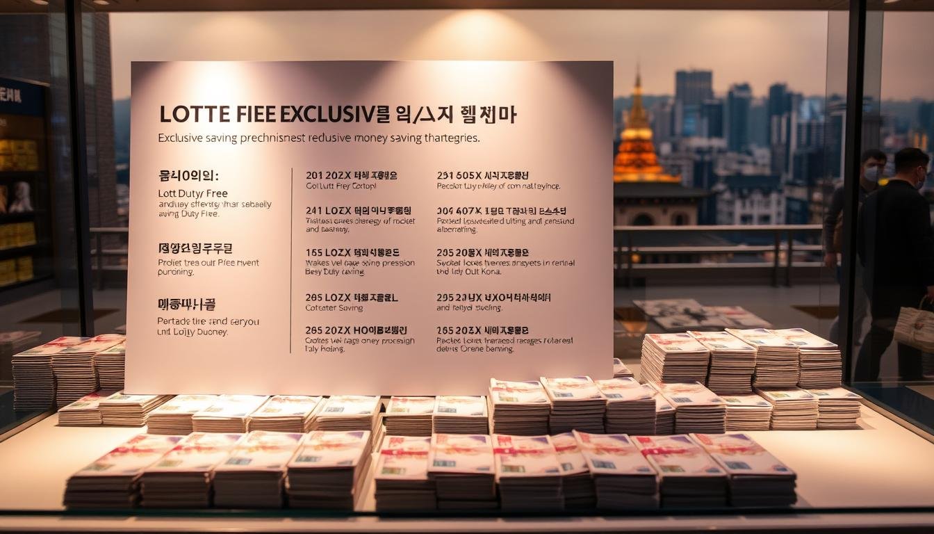 A meticulously organized display showcasing the various cost-saving mechanisms of the Lotte Duty Free shopping experience in South Korea. In the foreground, a sleek and minimalist infographic presents the key elements of the exclusive money-saving strategies, illuminated by warm, directional lighting that casts subtle shadows, creating a sense of depth and emphasis. The midground features neatly arranged stacks of won bills, representing the potential savings, while the background depicts a softly blurred cityscape of Seoul, hinting at the broader context of the shopping destination. The overall composition conveys a sense of efficiency, clarity, and the financial benefits of leveraging the Lotte Duty Free's unique money-saving mechanisms.