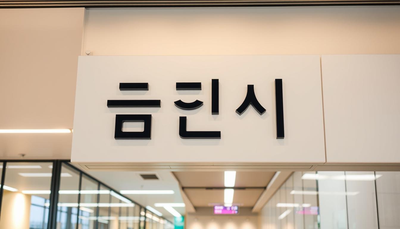 A modern, minimalist sign for a metro station in Seoul, South Korea. The stylized "站" character is prominently displayed, rendered in a sleek, geometric font against a clean, light-colored background. The design evokes a sense of efficiency and urban sophistication. The station's exterior is visible in the background, featuring clean lines, glass surfaces, and a streamlined architectural aesthetic that seamlessly integrates with the signage. Warm, natural lighting creates a welcoming atmosphere, inviting passengers to navigate the transit hub with ease. The overall composition conveys a high-functionality transit experience tailored to the modern commuter. A modern, minimalist sign for a metro station in Seoul, South Korea. The stylized "站" character is prominently displayed, rendered in a sleek, geometric font against a clean, light-colored background. The design evokes a sense of efficiency and urban sophistication. The station's exterior is visible in the background, featuring clean lines, glass surfaces, and a streamlined architectural aesthetic that seamlessly integrates with the signage. Warm, natural lighting creates a welcoming atmosphere, inviting passengers to navigate the transit hub with ease. The overall composition conveys a high-functionality transit experience tailored to the modern commuter.