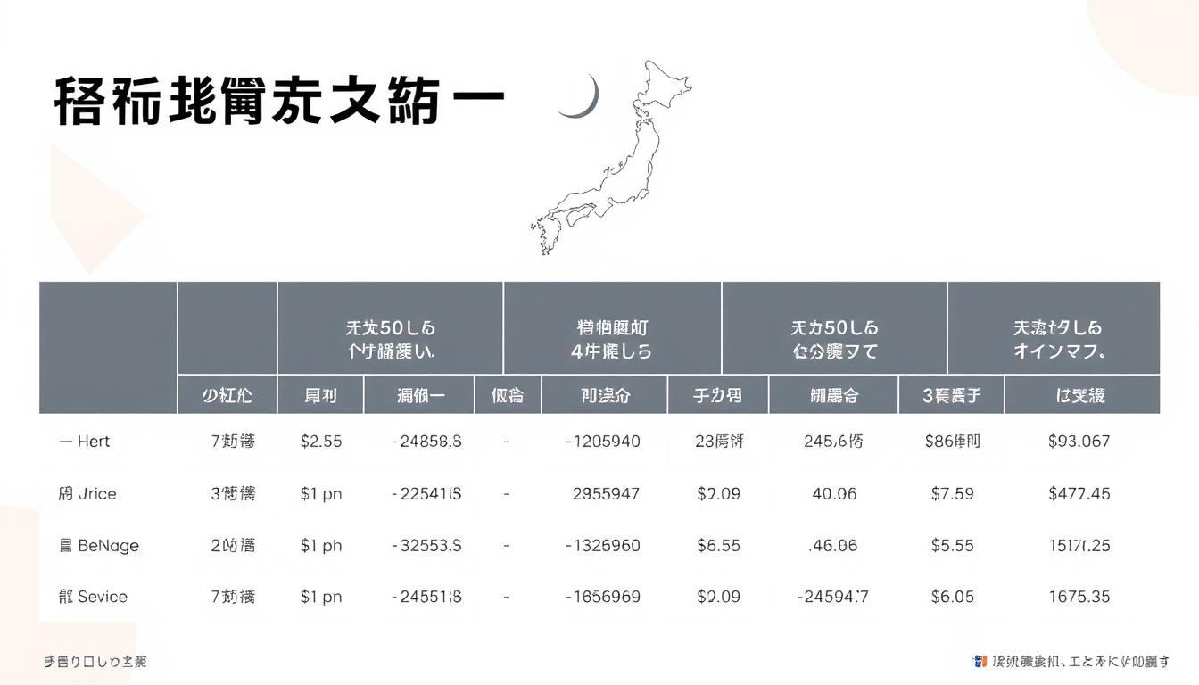 A sleek, minimalist infographic displaying a clear and comprehensive comparison of Japanese travel package prices. The foreground features a grid-like layout with distinct price categories, detailed pricing information, and icons representing various service inclusions. The middle ground showcases a subtle, stylized map of Japan, highlighting key destinations. The background is a clean, neutral palette, with soft geometric patterns adding depth and sophistication. The overall aesthetic is modern, data-driven, and visually engaging, perfectly suited to illustrate the "行程內容與訂購指南" section of the article. A sleek, minimalist infographic displaying a clear and comprehensive comparison of Japanese travel package prices. The foreground features a grid-like layout with distinct price categories, detailed pricing information, and icons representing various service inclusions. The middle ground showcases a subtle, stylized map of Japan, highlighting key destinations. The background is a clean, neutral palette, with soft geometric patterns adding depth and sophistication. The overall aesthetic is modern, data-driven, and visually engaging, perfectly suited to illustrate the "行程內容與訂購指南" section of the article.