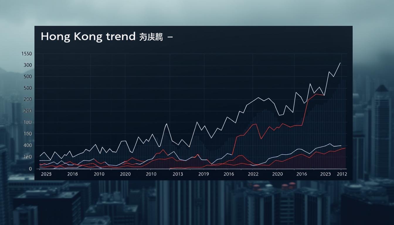 Detailed crime statistics trend chart for Hong Kong, showcasing the evolution of various criminal offenses over the past decade. The chart should be rendered in a clean, minimalist style with a dark color palette, using a line graph format to clearly depict the data trajectories. Accurate data visualizations with subtlely annotated axes and legends, presented against a moody, urban backdrop suggestive of the Hong Kong cityscape. The overall composition should convey a sense of analytical insight into the nuanced patterns and changes in the region's criminal landscape. Detailed crime statistics trend chart for Hong Kong, showcasing the evolution of various criminal offenses over the past decade. The chart should be rendered in a clean, minimalist style with a dark color palette, using a line graph format to clearly depict the data trajectories. Accurate data visualizations with subtlely annotated axes and legends, presented against a moody, urban backdrop suggestive of the Hong Kong cityscape. The overall composition should convey a sense of analytical insight into the nuanced patterns and changes in the region's criminal landscape.