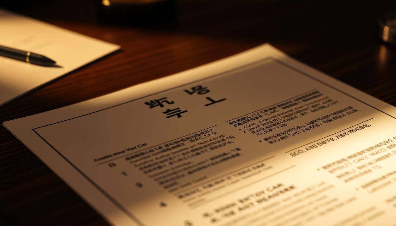 Prompt A detailed and authoritative-looking document on a dark wooden table, illuminated by warm, focused lighting. The document features the title "韓國租車法律規範" prominently displayed, with columns of concise, legalistic text outlining the key regulations and requirements for renting a car in South Korea. The layout and design of the document convey a sense of professionalism, credibility, and attention to legal compliance. The background is slightly blurred, creating a sense of depth and emphasis on the central document. Prompt A detailed and authoritative-looking document on a dark wooden table, illuminated by warm, focused lighting. The document features the title "韓國租車法律規範" prominently displayed, with columns of concise, legalistic text outlining the key regulations and requirements for renting a car in South Korea. The layout and design of the document convey a sense of professionalism, credibility, and attention to legal compliance. The background is slightly blurred, creating a sense of depth and emphasis on the central document.